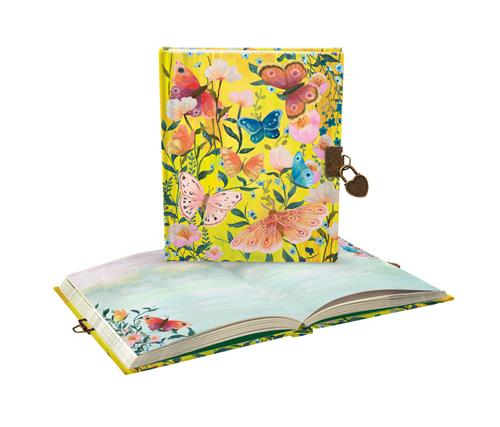 Dagboek met slot en sleutel – Roger La Borde Butterfly Ball Sunshine - Kleine Eland