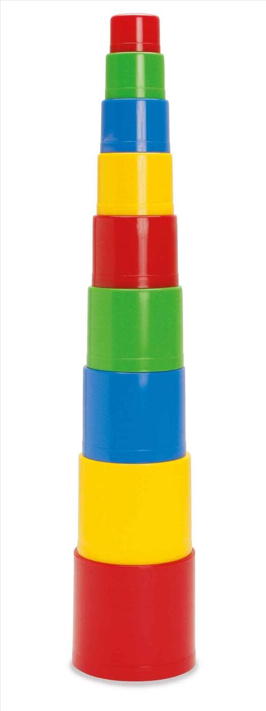Dantoy | Stapelbekers | 9 delig | Regenboog | 1+ - Kleine Eland