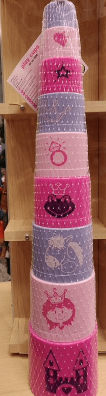 Dantoy | Stapelbekers | 9 delig | Roze | 1+ - Kleine Eland