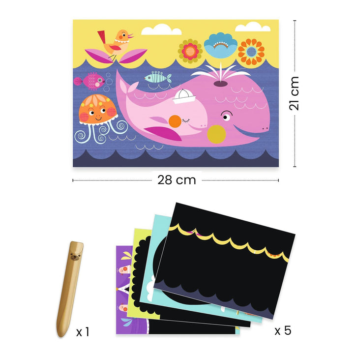 Djeco | Scratch Boards  | Dieren | +18 maanden