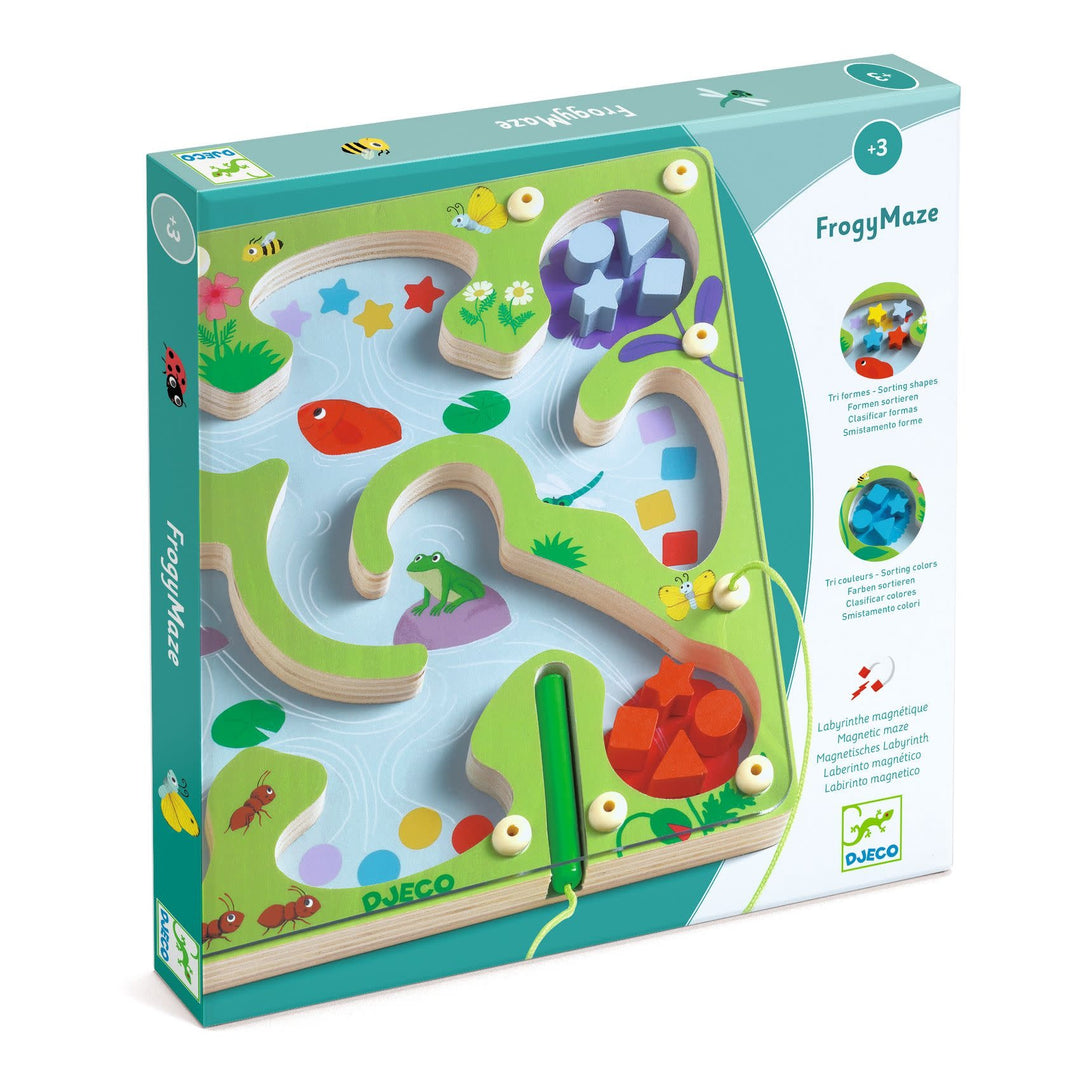 Djeco | Magnetisch Houten Doolhof | FrogyMaze | 22,5 cm | +18 mnd