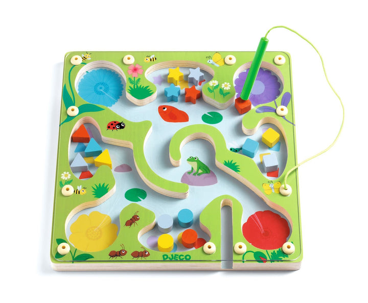 Djeco | Magnetisch Houten Doolhof | FrogyMaze | 22,5 cm | +18 mnd