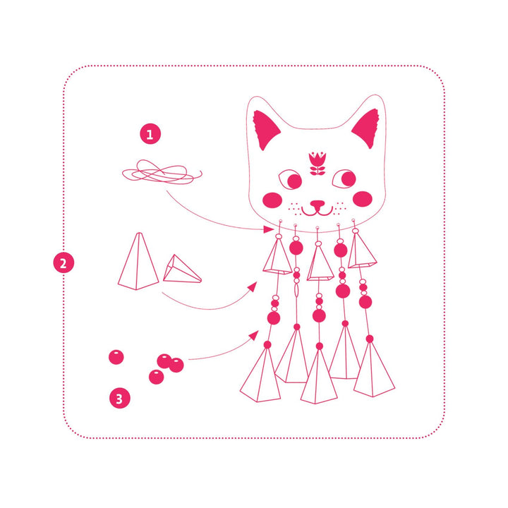 Djeco | Do it Yourself | Windspiel | Kitty | 5+