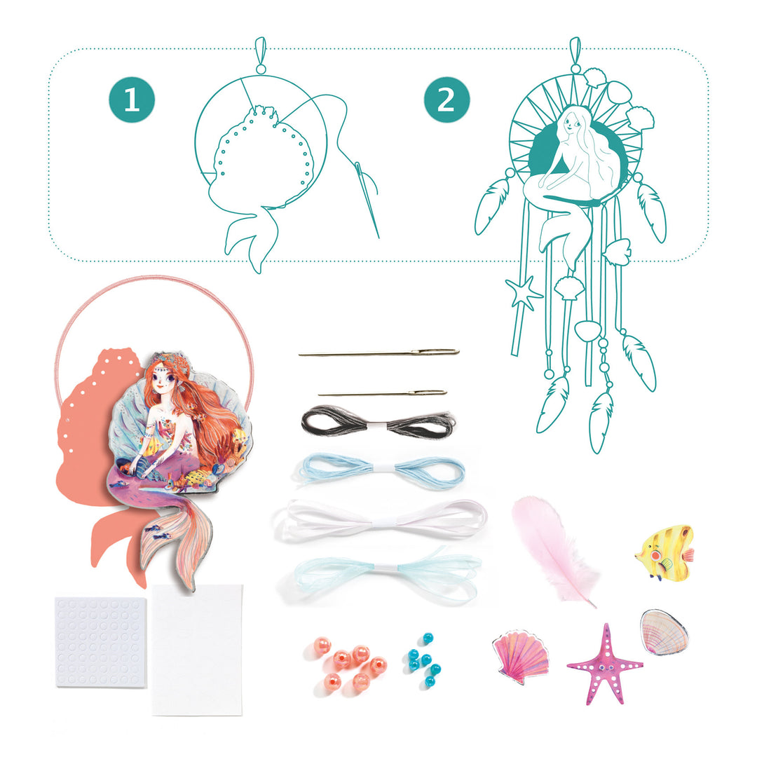 Djeco | Do it Yourself | Dreamcatcher | Gentle Mermaid | 7+