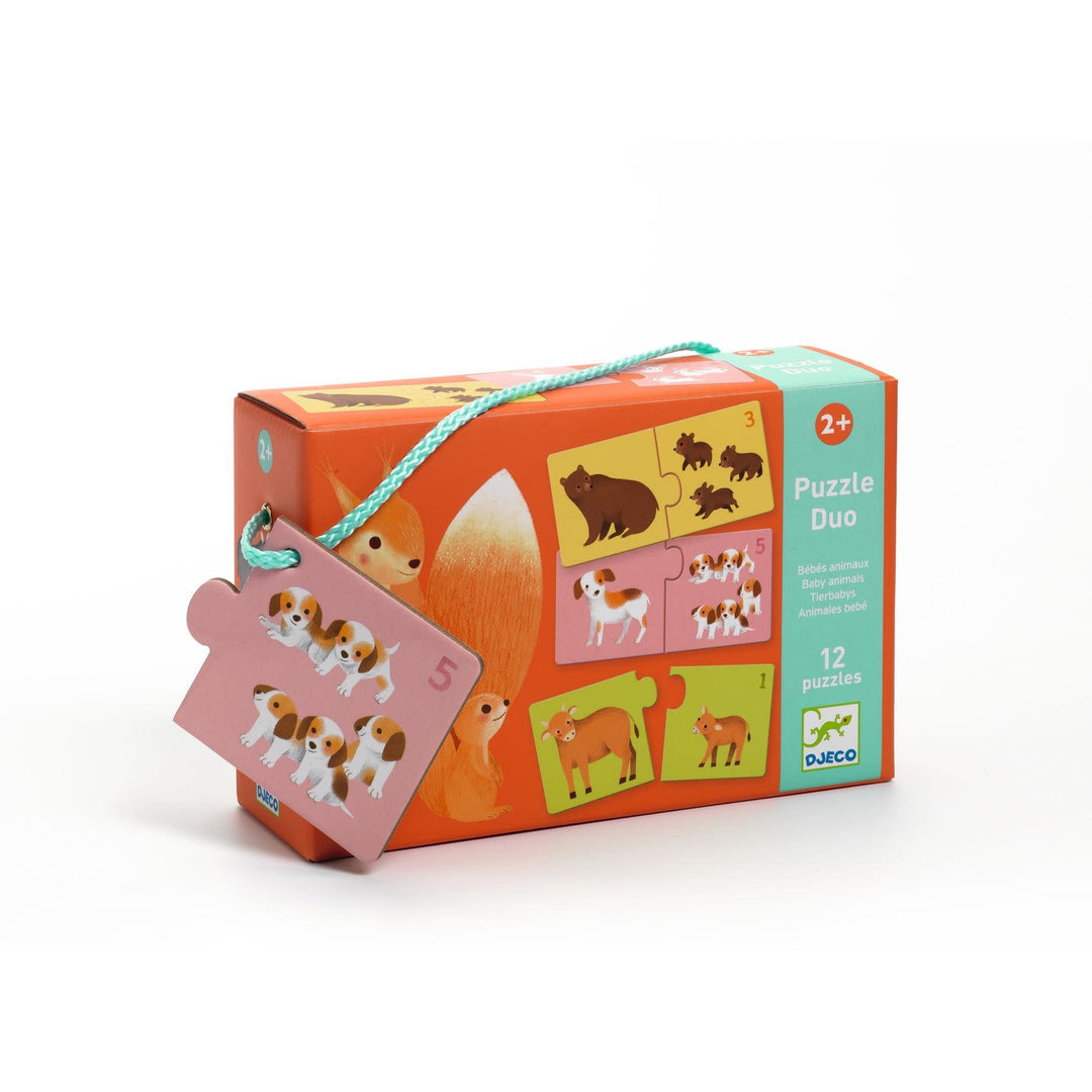Djeco | Duo Puzzle | Baby Animals | 24 Pieces | 2+