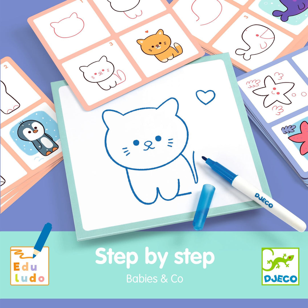 Djeco | Eduludo | Drawing Step by Step | Babies &amp; Co | 4-6 jaar
