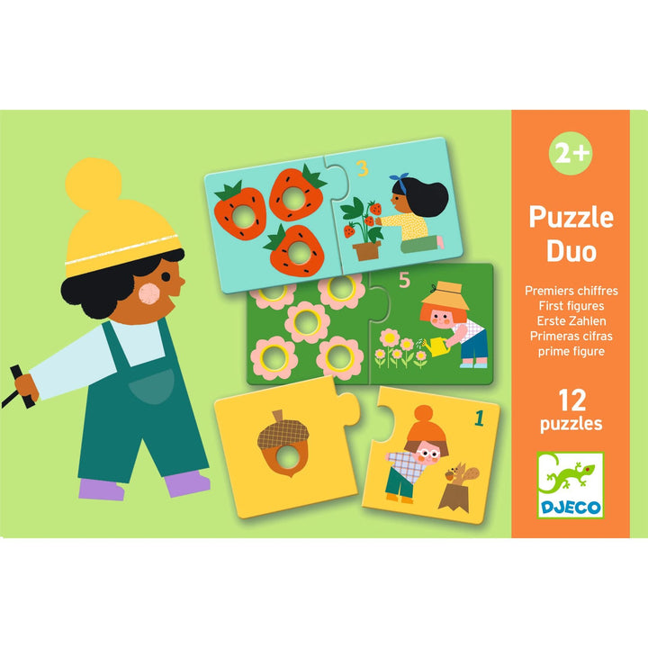 Djeco | Duo Puzzle | First Numbers | 24 pieces | 2+