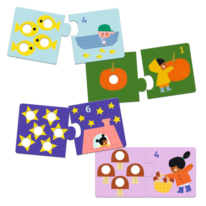 Djeco | Duo Puzzle | First Numbers | 24 pieces | 2+