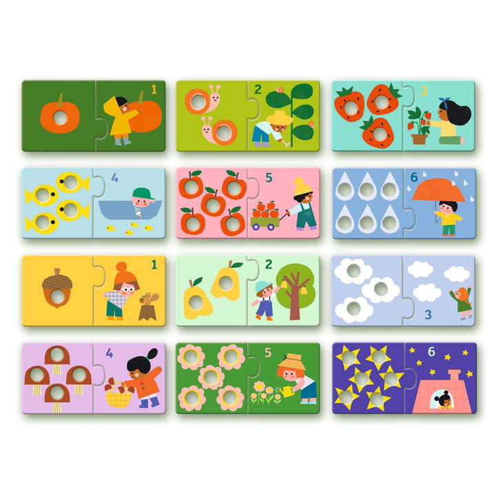 Djeco | Duo Puzzle | First Numbers | 24 pieces | 2+
