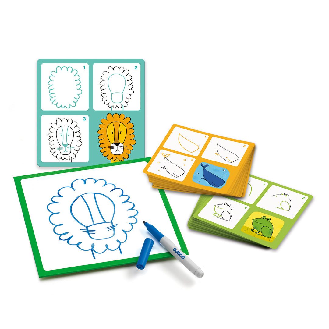 Djeco | Eduludo | Drawing Step by Step | Animals and Co | 4-6 jaar