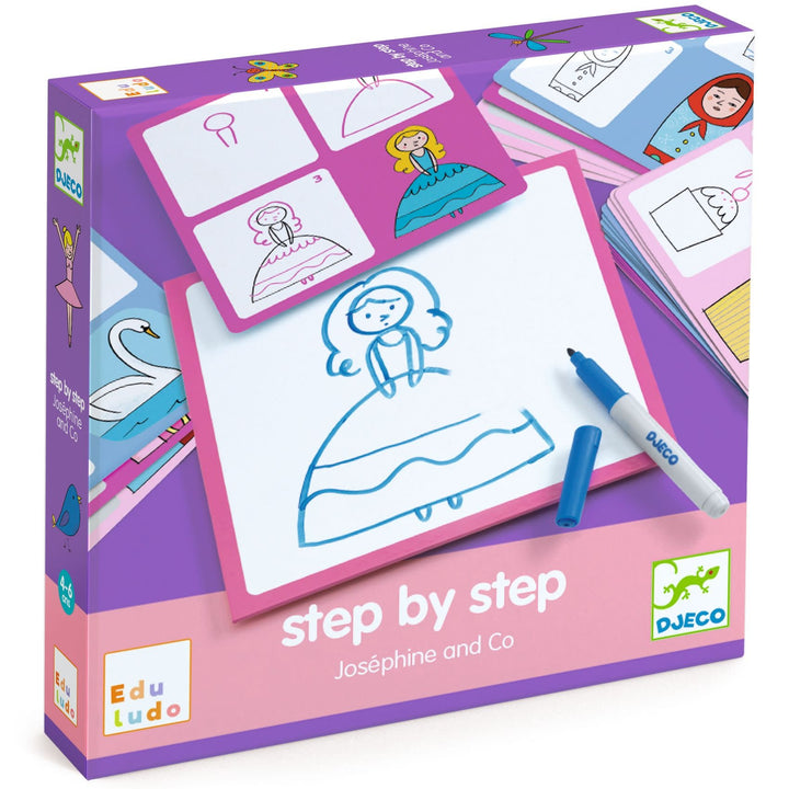 Djeco | Eduludo | Drawing Step by Step | Joséphine &amp; Co | 4-6 jaar