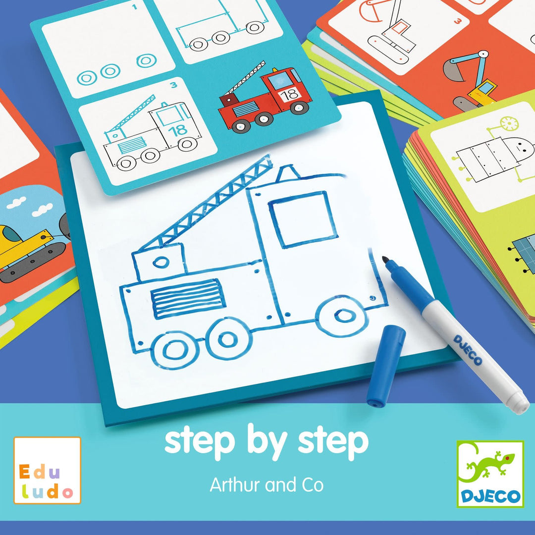 Djeco | Eduludo | Drawing Step by Step | Arthur &amp; Co | 4+6 jaar