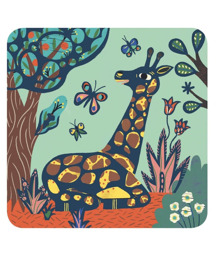 Djeco | Scratch Cards | 4 delig | Grote Beesten | 3 - 6 jaar