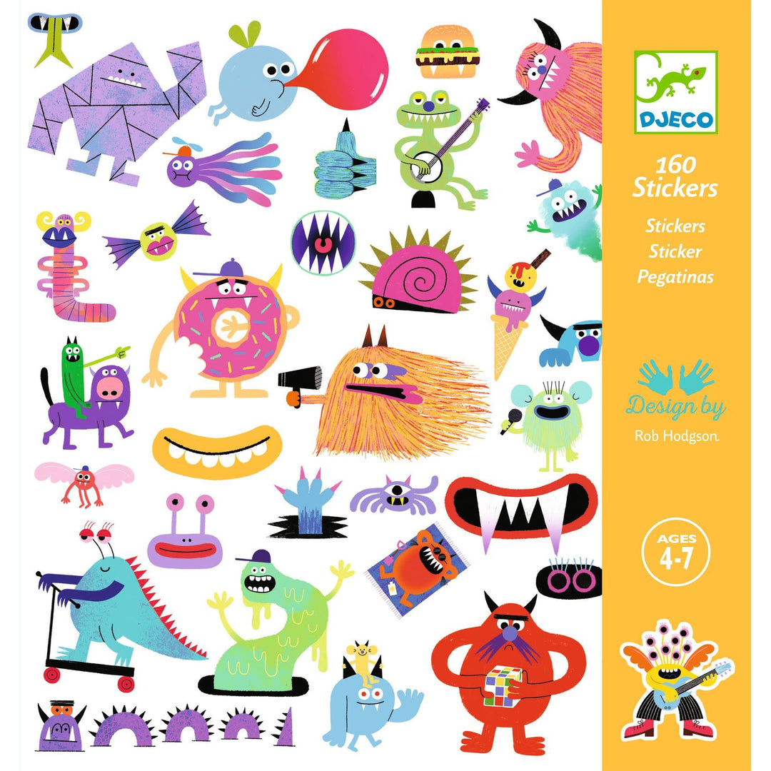 Djeco | Stickers | Monsters | 160 stuks | 4+