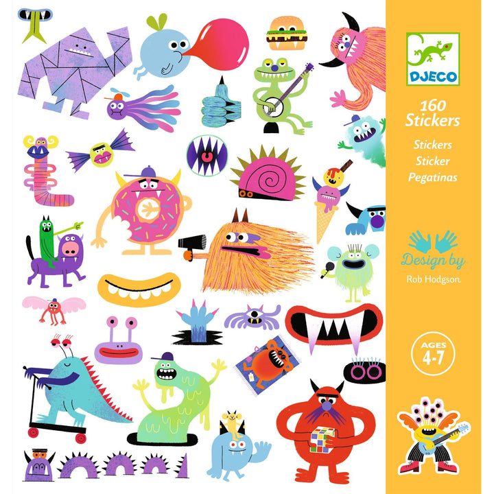 Djeco | Stickers | Monsters | 160 stuks | 4+