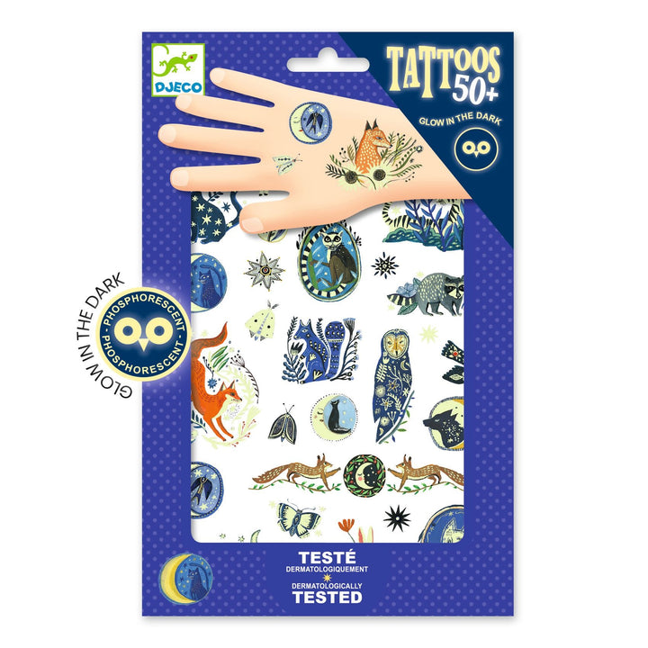 Djeco | Body Art | Tattoos | Glow in the Dark | Nocturnal Reflections | 3+