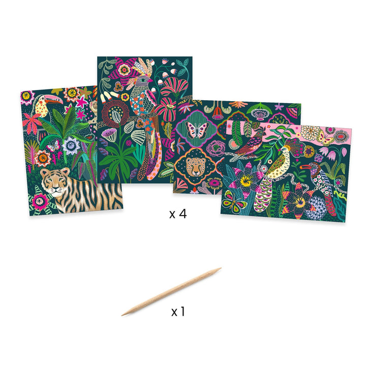 Djeco | Scratch Cards | Neon | Rococo | 7-12 jaar