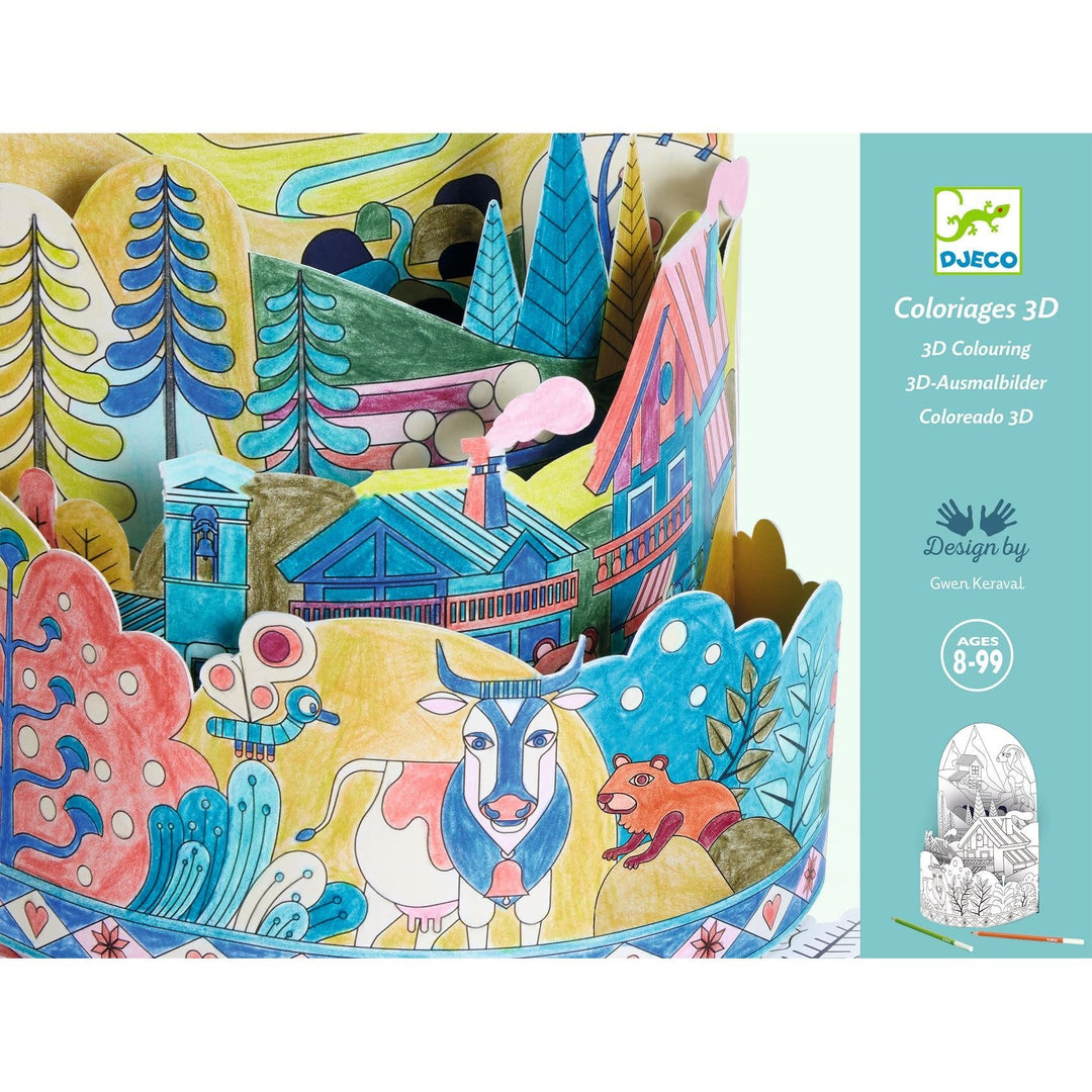 Djeco | 3D Colouring | On top…of the World | 8+ - Kleine Eland