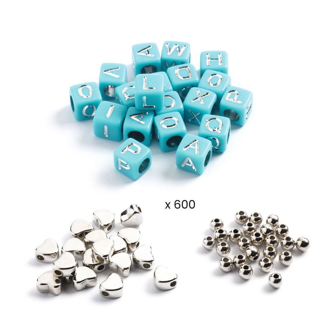 Djeco | Alfabet Kralen | Zilver | 6-10 jaar - Kleine Eland
