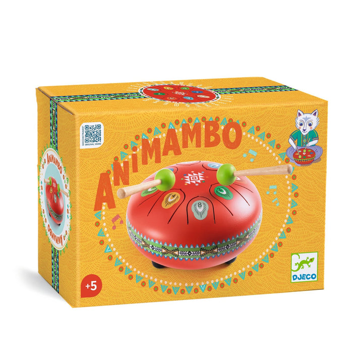 Djeco | Animambo | Rode Tongue Drum | 5+ - Kleine Eland