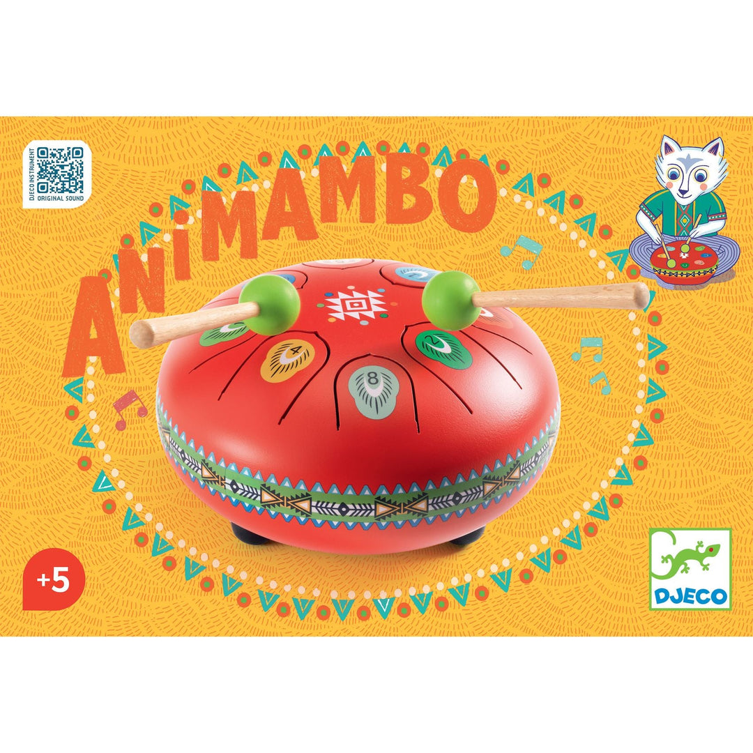Djeco | Animambo | Rode Tongue Drum | 5+ - Kleine Eland