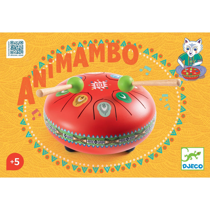 Djeco | Animambo | Rode Tongue Drum | 5+ - Kleine Eland