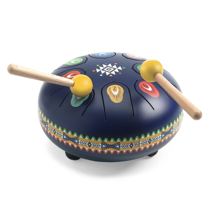 Djeco | Animambo | Trommel | Metal Tongue Drum | 8 Toons | 15 x 8 cm | 5+ - Kleine Eland