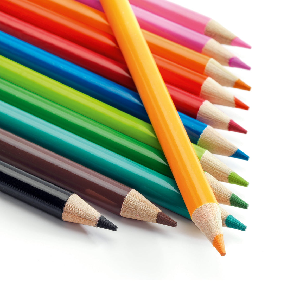 Djeco | Aquarelpotloden | 12 stuks | Classic | 6+ - Kleine Eland