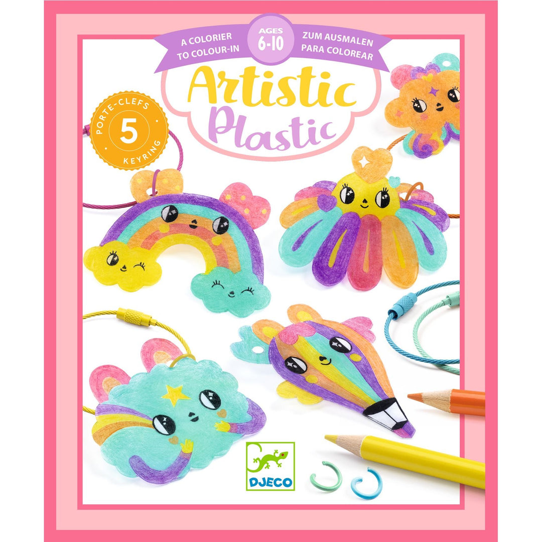 Djeco | Artistic | Kawaii Keyring | Krimpfolie Sleutelhangers | 6+ - Kleine Eland