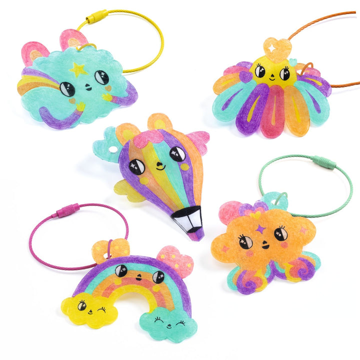 Djeco | Artistic | Kawaii Keyring | Krimpfolie Sleutelhangers | 6+ - Kleine Eland