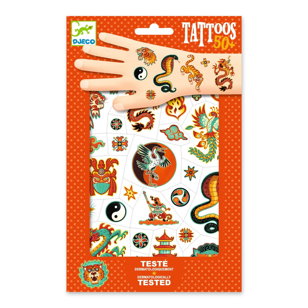Djeco | Body Art | Krijgersgeest | Tijdelijke Tatoeages | 3+ - Kleine Eland