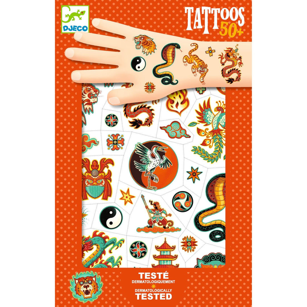 Djeco | Body Art | Krijgersgeest | Tijdelijke Tatoeages | 3+ - Kleine Eland