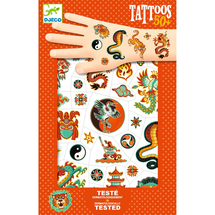 Djeco | Body Art | Krijgersgeest | Tijdelijke Tatoeages | 3+ - Kleine Eland