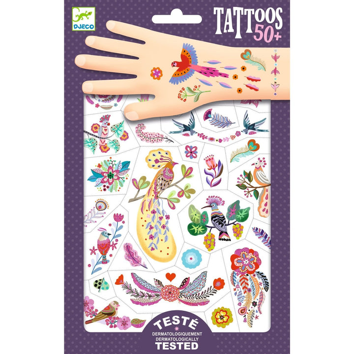 Djeco | Body Art | Tattoos | Bright birds | 3+ - Kleine Eland