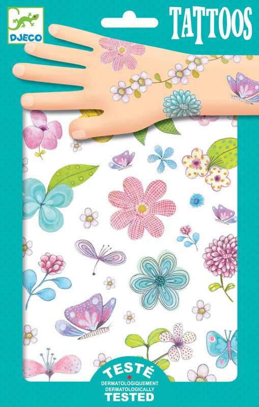 Djeco | Body Art | Tattoos | Glitter | Fair Flowers of the Field | 3+ - Kleine Eland
