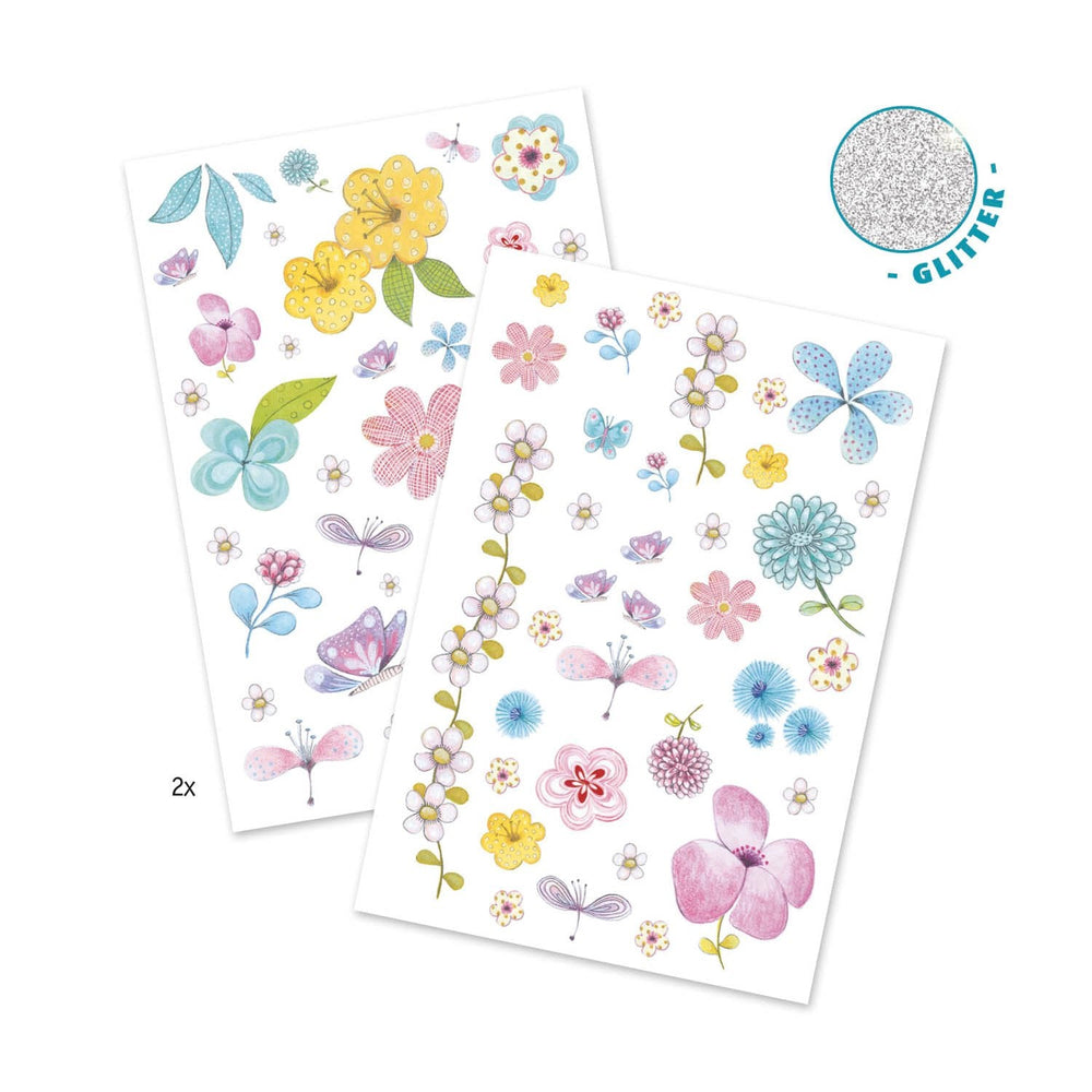 Djeco | Body Art | Tattoos | Glitter | Fair Flowers of the Field | 3+ - Kleine Eland