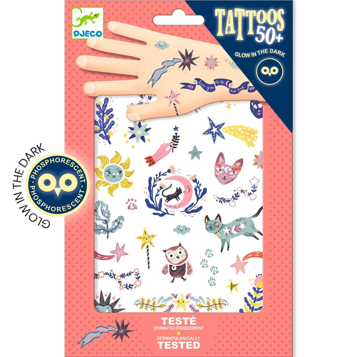 Djeco Body Art | Tattoos Glow in the Dark Sweet Dreams - Kleine Eland