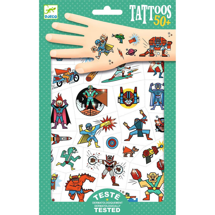 Djeco | Body Art | Tattoos | Heroes vs villains | 3+ - Kleine Eland