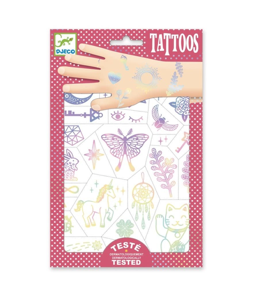 Djeco | Body Art | Tattoos | Iriserend | Lucky Charms | 3+ - Kleine Eland