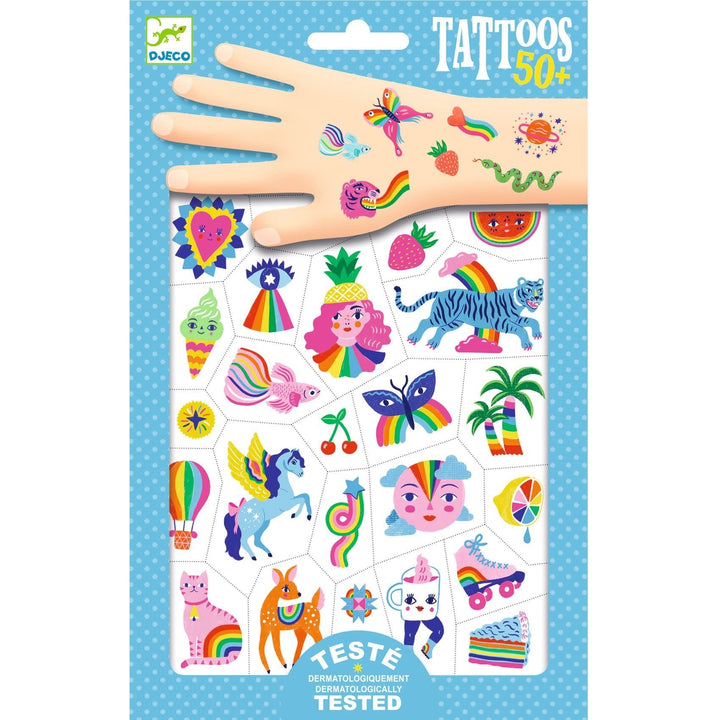 Djeco | Body Art | Tattoos | Rainbow | 3+ - Kleine Eland