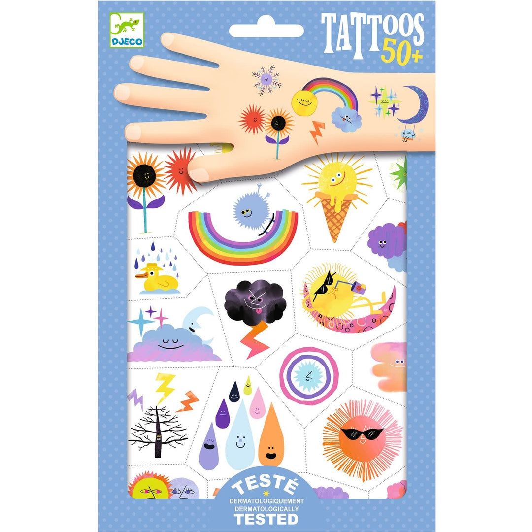Djeco | Body Art | Tattoos | Weather emojis | 3+ - Kleine Eland