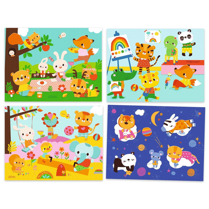 Djeco | Collages for Toddlers | the Day | +18 maanden - Kleine Eland