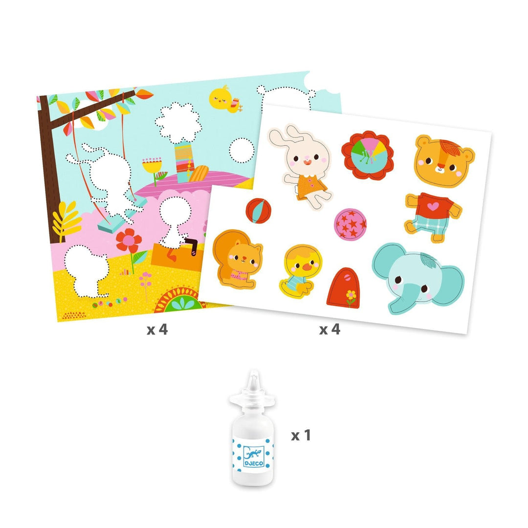 Djeco | Collages for Toddlers | the Day | +18 maanden - Kleine Eland