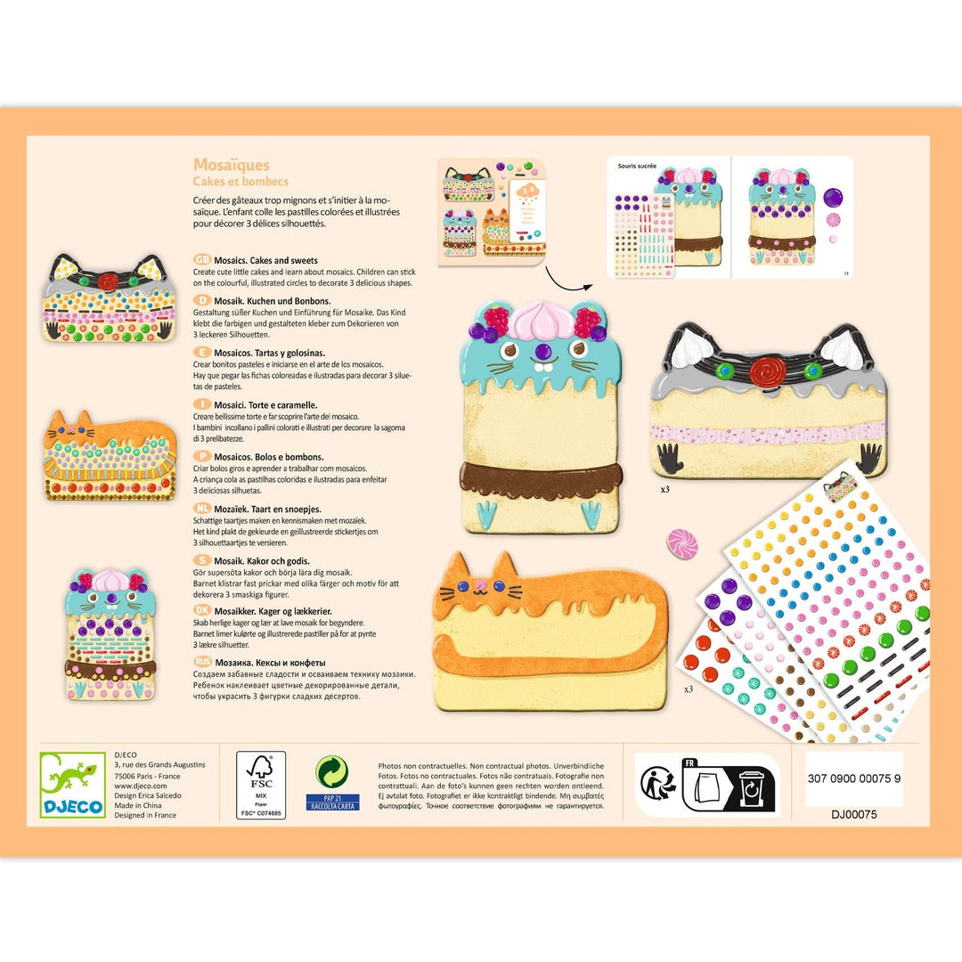 Djeco | Collages | Mozaïeken | Taarten | 3 - 6 jaar - Kleine Eland
