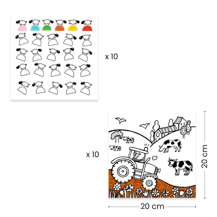 Djeco | Colouring Activity | Kleurverdeler | Boerderij | 3 - 6 jaar - Kleine Eland