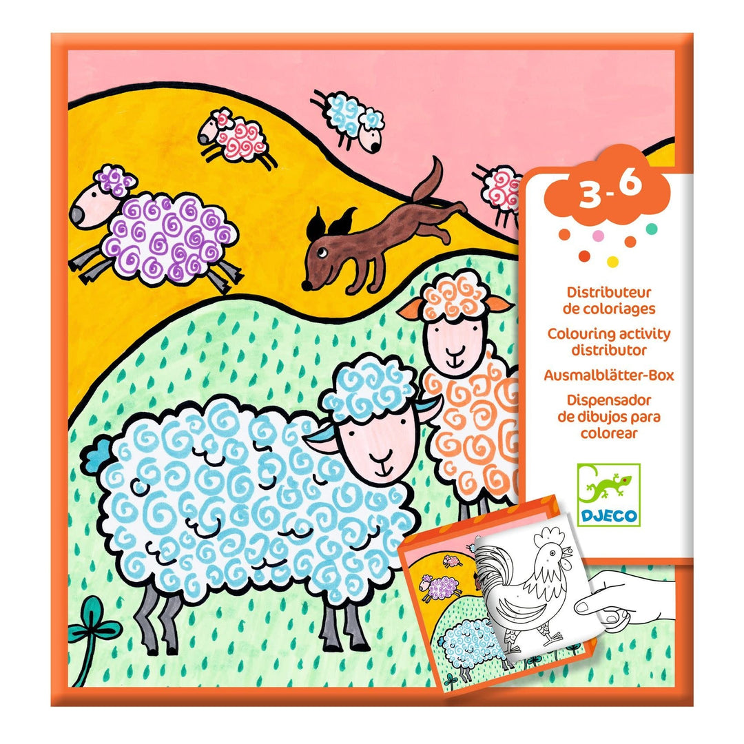 Djeco | Colouring Activity | Kleurverdeler | Boerderij | 3 - 6 jaar - Kleine Eland