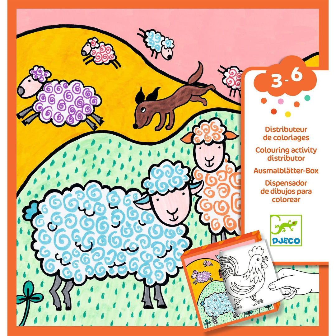 Djeco | Colouring Activity | Kleurverdeler | Boerderij | 3 - 6 jaar - Kleine Eland