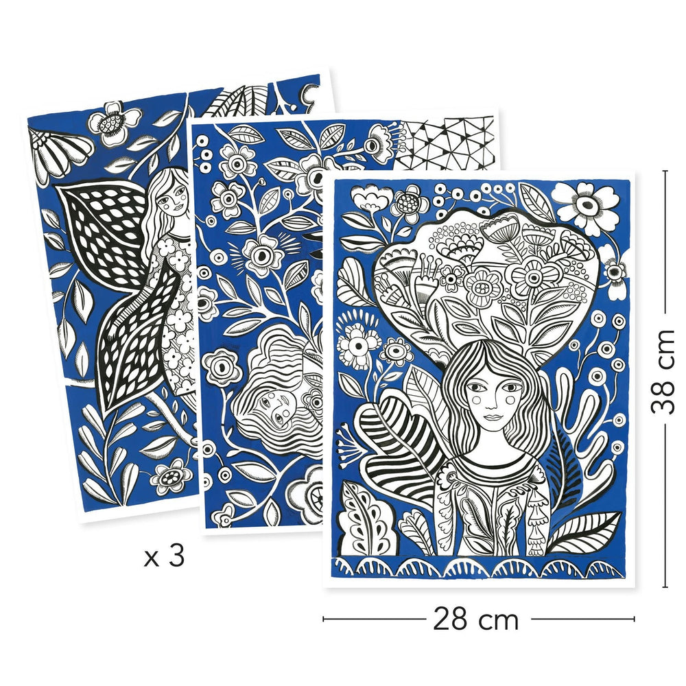 Djeco | Colouring Gallery | Blooms | 8+ - Kleine Eland