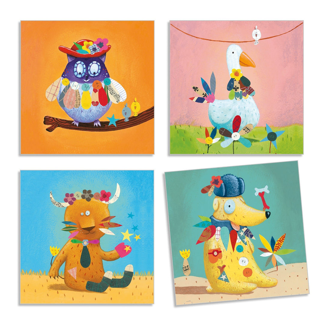 Djeco | Create Animals | Dieren aankleden met stickers | 3-6 jaar - Kleine Eland