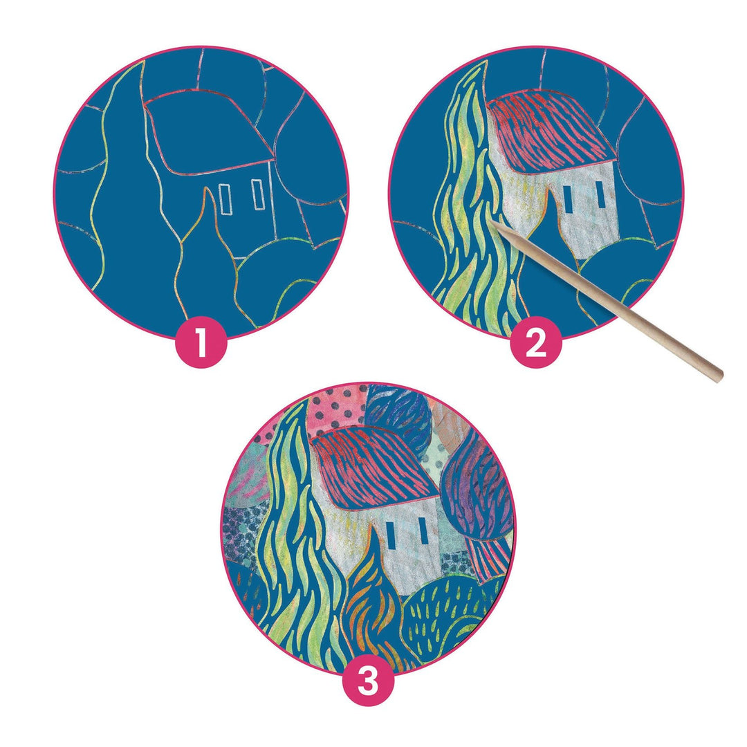 Djeco | Create with Scratch Boards | Inspired by | Vincent van Gogh | 5 - 99 jaar - Kleine Eland